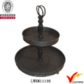 Manufacturing Company 2 Tier Bandeja galvanizada de metal antigo Zinco